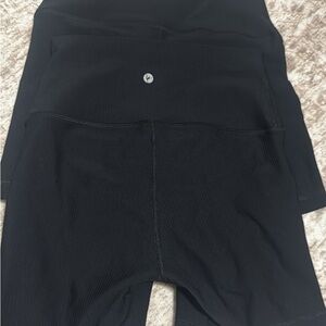 2 pack- Ribbed Women's Black Shorts